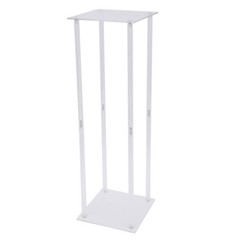 Acrylic Column Flower Stand Crystal Chains Geometric Wedding Centerpieces 10×10″