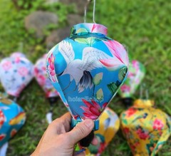 Set 8 Hoi An Silk Lanterns 22cm for Wedding Party Decoration Outdoor Garden deco