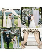 7.2FT Wooden Wedding Arch Stand Square Arbor Backdrop Rustic Boho Party Decor