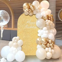 Arch Backdrop Cover 6.6FT Gold Sequin Covers Wedding Spandex Fitted Arch Covers