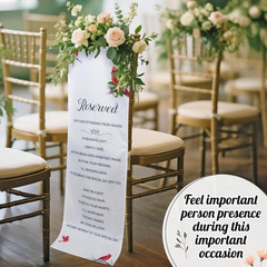 Reserved Memorial Wedding Chair Sign Wedding Memorial Reserved Chair Sign Banner