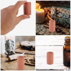 Natural Wood Mini Cylinder Stand for Essential Oil Display Aromatherapy Holder