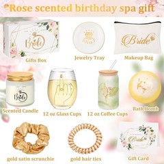 Bride To Be 10 pc Gift Box, Best Bridal Shower Bachelorette Gifts For Bride