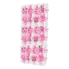 6 Pack 3D Artificial Floral Panels Silk Flower Backdrop for Party Wedding