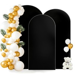 Arch Backdrop Cover Set, 6ft, 5ft, 4ft Arch Covers 6 ft, 5 ft, 4 ft Black