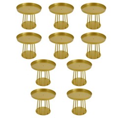 10Pcs Circular Flower Stands 5.91inch Tall Gold Flower Stand for Wedding Decor