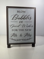 Wooden Decoration Sign for Mr. Mrs. Wedding Reception Table Decor