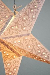 Quasimoon 24″ Gold Bramble Glitter Paper Star Lantern, Hanging Decoration by …