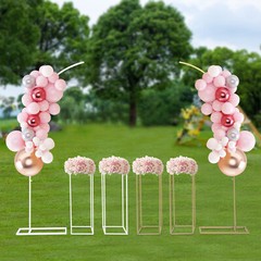 Ballon Stand+2Flower Stands Arch Backdrop Stand for Parties Wedding Flower Stand