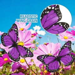 AQUEENLY Monarch Butterfly Decorations Purple Butterflies for Crafts Premium
