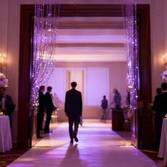 1m Acrylic Crystal Beads Strands Wedding Christmas Party Hanging