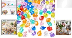 150 PCS Acrylic Ice Rocks – Colorful Decorative Elements for Events & Crafts