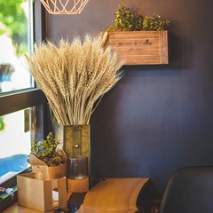 17.7 inches Dried Wheat Stalks, 100 Stems Dried Flowers Natural Wheat