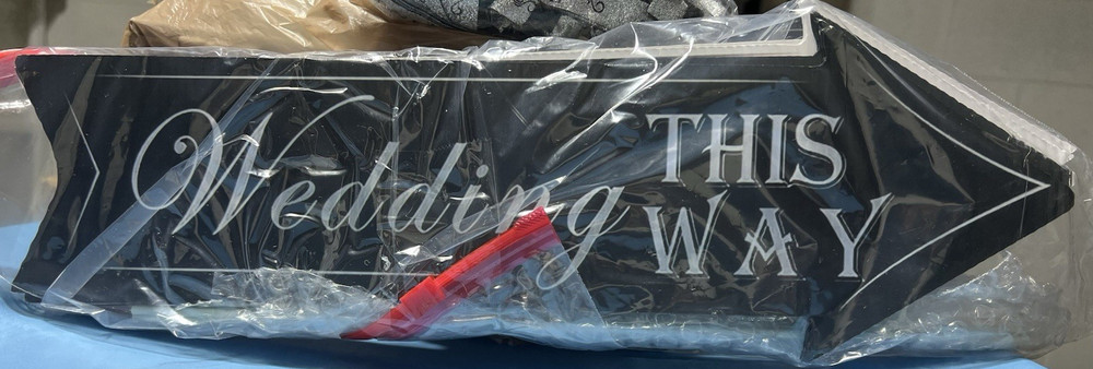 Wedding Arrow Direction Sign, Plastic, Reusable, Venue Decoration, 5Piece