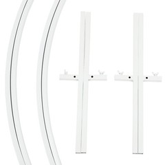 Set Of 2 White Carbon Steel Freestanding Wedding Arches 1.8 m