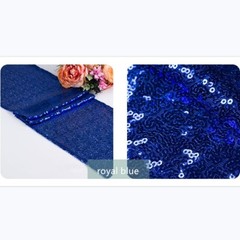 Royal blue sequin chair bands sashes ties bows ribbon wedding anniversary party