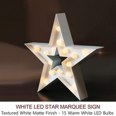 Bright Zeal 13″ LED Star Marquee Sign Light – Table Top Indoor Marquee Star w…