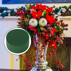 Maitys 12 Pieces Round Floral Foam Wet Green Flower Foam DIY Flower Arrangeme…