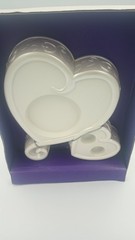 Wilton Wedding Unity Candle Holder Heart Scroll Motif Bride Groom Ceremony