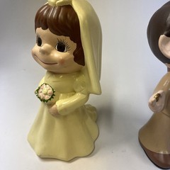 Vintage Ceramic Bride And Groom 1970’s