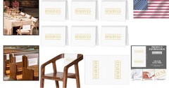 Large Reserved Seating Signs (6 Pcs) in Elegant Gold for Weddings & Receptions