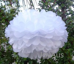 36x black white paper pom poms birthday wedding party 30 anniversary decoration