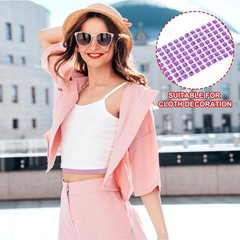 2 Roll 1.5″x20 Yard Crystal Rhinestones Mesh Ribbon Purple (4mm)