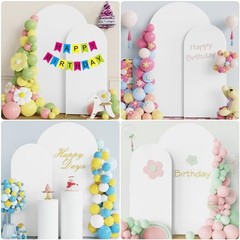 Wedding Arch Backdrop Cover 7.2FT, 6FT Spandex Fitted Arch 7.2FT,6FT White