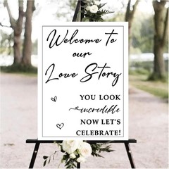 Wedding Welcome Signs Welcome to Our Wedding Sign Decals Selfie Mirror Decals…