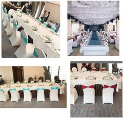 Pack of 50 Spandex Rose Gold Chair Sashes Bands with Buckle Sashes for Weddin…