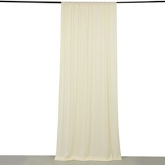 5 ft x 10 ft IVORY 4-Way Stretch Spandex Divider Backdrop Curtain Party Wedding