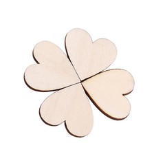 Heart Shape Wood Embellishment For Weddings Plaques Ornament(30mm 50pcs)♡