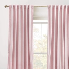 RYB HOME Pink Velvet Curtains 84 inches – Blackout Curtains for Living Room, …
