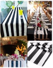 STRIPE SATIN TABLE RUNNER 12″X108″ STRIPED PRINT WEDDING PARTY Made in USA
