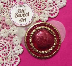 Two (2) Edible Brooches Selim’s Sugar Wedding Jewel Gem Decoration 100% Edible