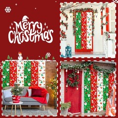 Panelee Christmas Decorations Tinsel Foil Fringe Curtain with Tape Christmas …