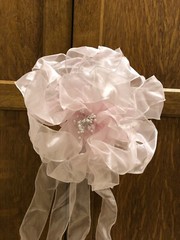 30 Blush Light Pink Pew Bows, 250 Chair Ties Wedding Or Party Decorations