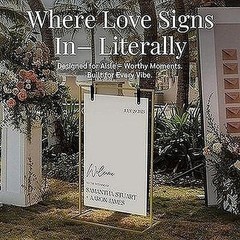 Gold Metal Wedding Welcome Sign Stand Easel Holder Seating Chart #R019