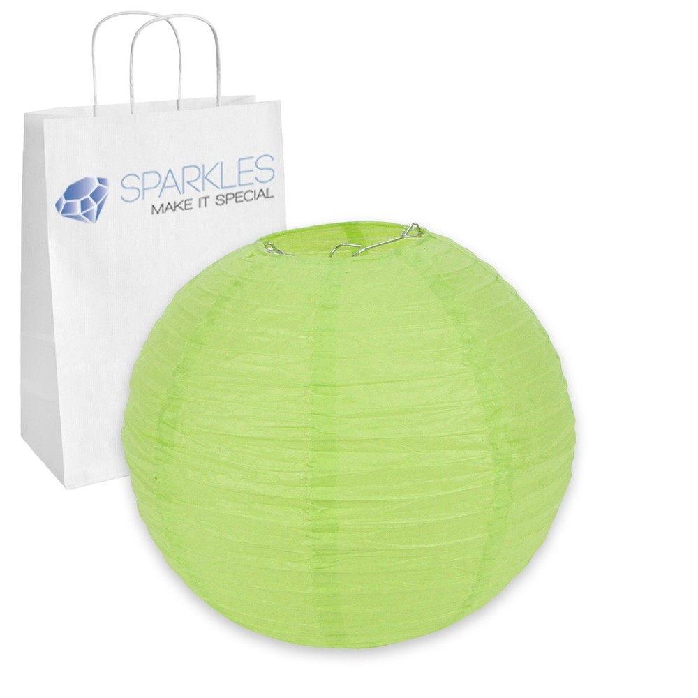 5 pcs 10″ inch Chinese Paper Lantern – Apple Green – Wedding Party Event ka