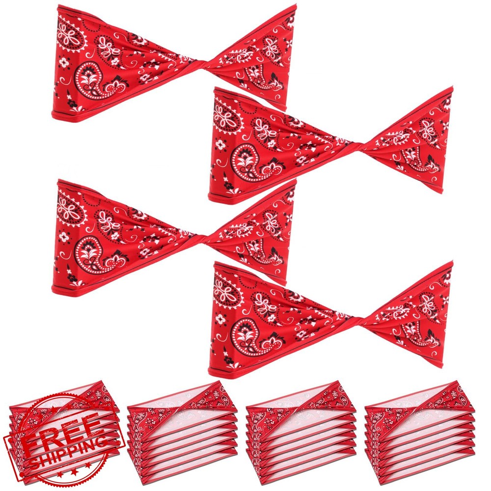 Newwiee Chair Sashes Red Paisley Western Party