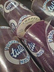 25Yd Vintage Topper Tulle Net Ribbon Elderberry/Plum Wine Wedding Netting 6″