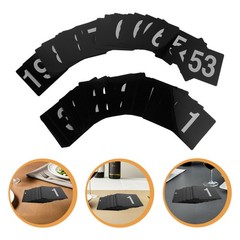 100Pcs Wedding Table Number Cards Black PVC for Party Cafe Restaurant Seating