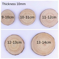 5X DIY Wooden Log Slices Round Discs 9-14cm Craft Wedding Decor Coasters Crafts