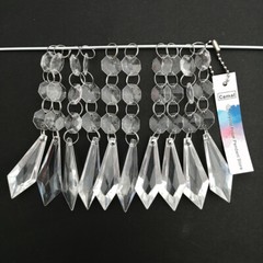 30pcs Acrylic Crystal Octagonal Beads String Garland Chain Chandelier Hanging