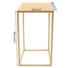 10pcs 24″ tall Matte Gold Geometric Metal Stands Wedding Flower Vase Holders NEW