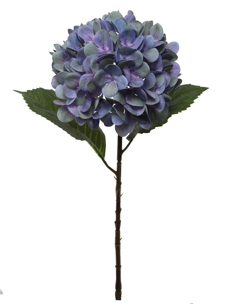 Larksilk Blue Artificial Hydrangea 1 Stems ? Realistic Faux Silk Flowers for …
