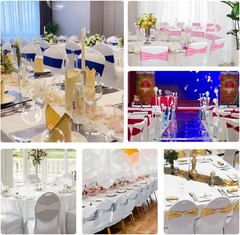 Chair Sashes Spandex Stretch Chair Bows with Buckle Slider for Wedding Party …
