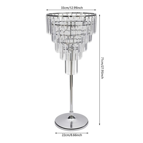 5-Tier Metal Table Centerpiece Crystal Flower Vase Stand Wedding Party Decor