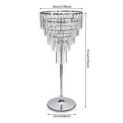 5-Tier Metal Table Centerpiece Crystal Flower Vase Stand Wedding Party Decor