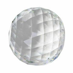 US stock 200mm D Cut Crystal Ball Sphere Clear Prism Wood Rotatable Stand 7.87″